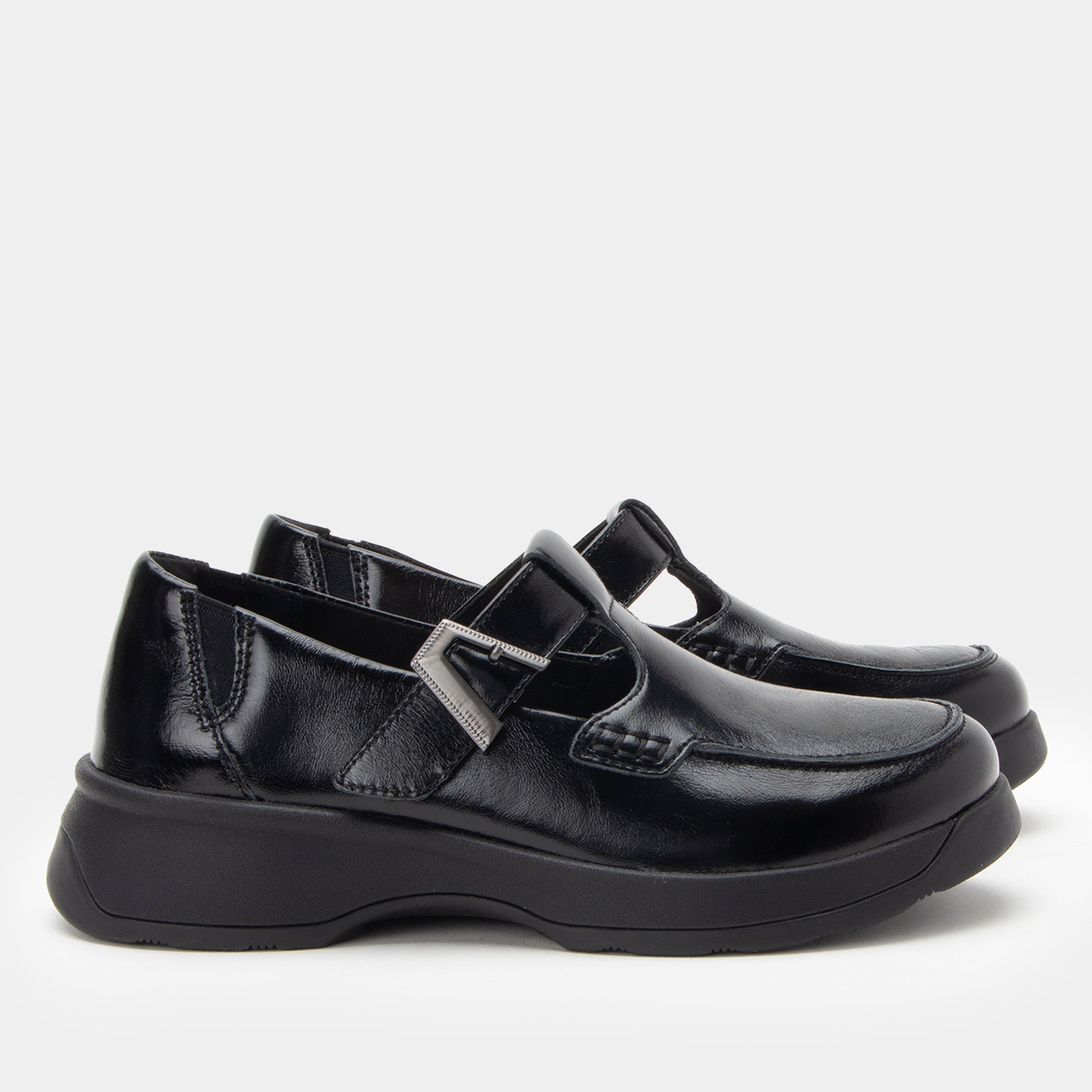 Jensie Glazed Black Shoe - Image 3