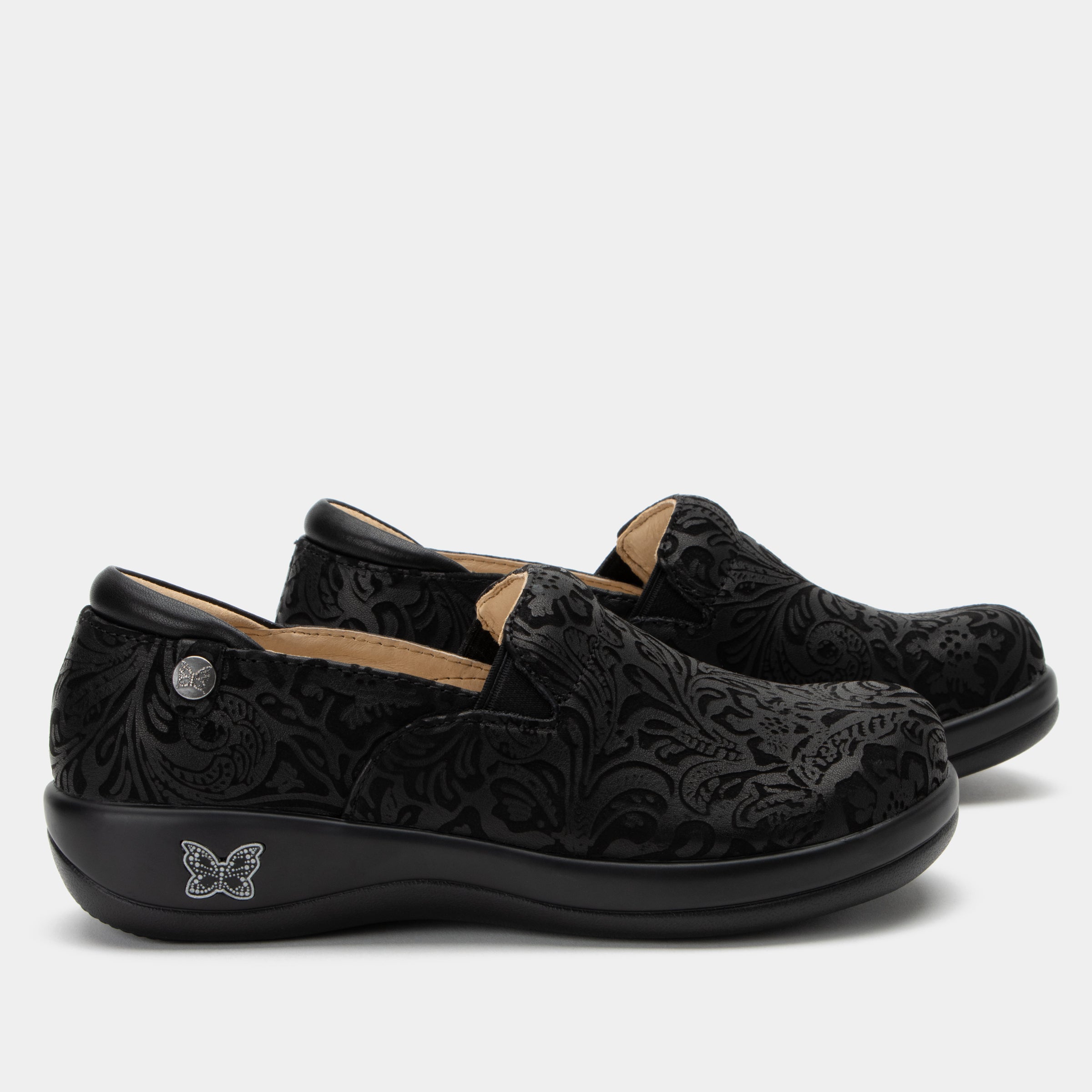 Keli Black Embossed Paisley Shoe - Image 3