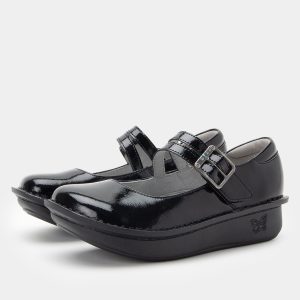 Paloma Black Crinkle Mary Jane